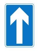 One Way Road Sign drawing