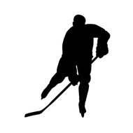 Hockey Player Silhouette drawing