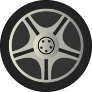 Car Wheels as a graphic illustration