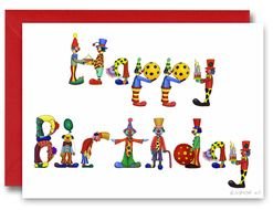 Clown Happy Birthday Card