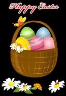 Happy Easter busket Clip Art drawing