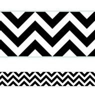 Clip art of black and white Chevron Border