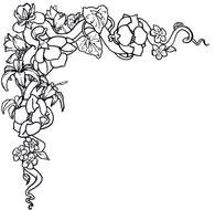 black and white flowers as decor