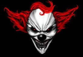 Scary Evil Clown drawing