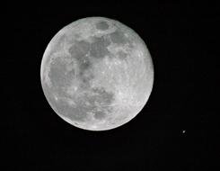 Beautiful bright Moon in the space