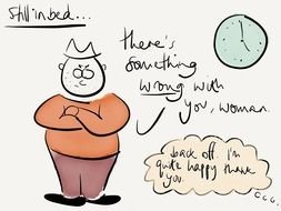 sad man drawing