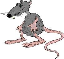 Ugly Cartoon Rat N4