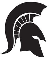 clipart of the Black Spartan Helmet Logo