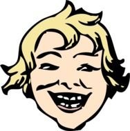 Happy child face clipart