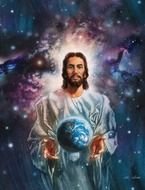 Jesus with Earth clipart