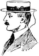 painted profile of a man in a retro hat