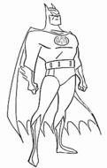 black and white picture of batman for coloring