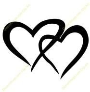 Double Heart Clip Art N24