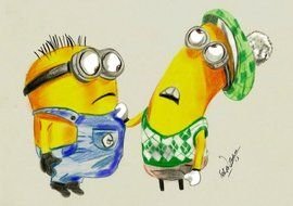 happy Despicable Me Minions drawing