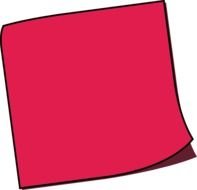 Red Sticky Note Clip Art N3