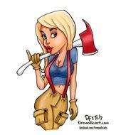 Cartoon Girl Firefighter N4