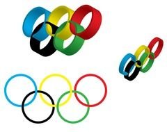 three models of olympic rings