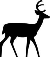 profile black silhouette of a deer