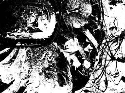 Black And White Abstract grunge background, artwork