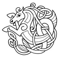 Celtic horse pattern