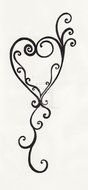 Heart With Swirls, Tattoo design