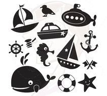 Nautical Baby Shower Clip Art N7