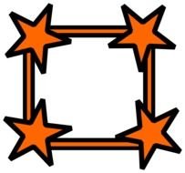 Orange Star Frame clipart