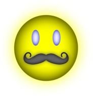 Happy Face Mustache drawing