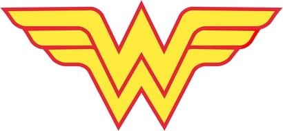 yellow Wonder Woman Logo drawing
