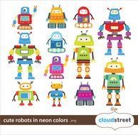Cute Robot Clip Art N12