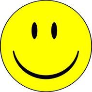 yellow smiley with a smile as a graphic illustration