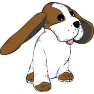 funny puppy as a graphic illustration