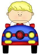 boy in car number "33" as an illustration
