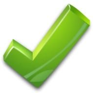 Green Check Mark, 3d render