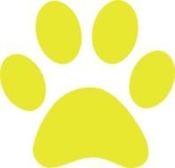 Yellow Paw Print Clip Art N10