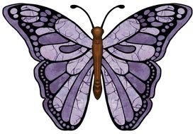 Purple Butterfly Clip Art drawing