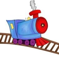 Train Track cartoon drawing