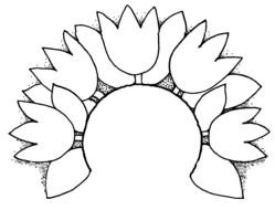 Tulip Clip Art Black And White drawing