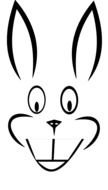 outlined bunny