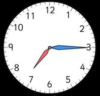 Clock Quarter Past 7