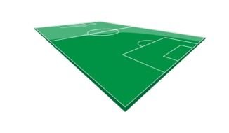 green soccer field as a graphic illustration