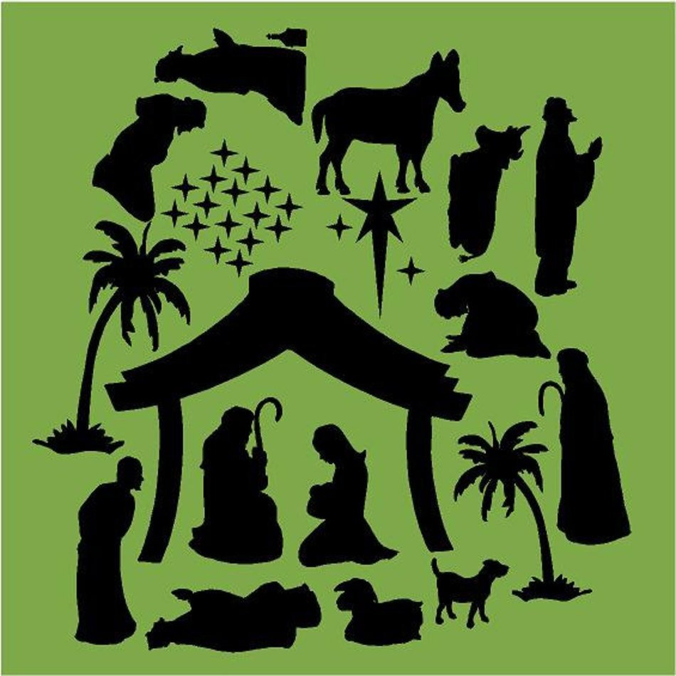 Vinyl Nativity Silhouette