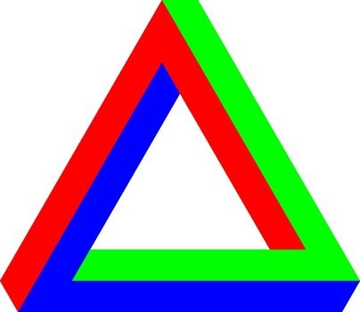 Green Optical Illusion Triangle