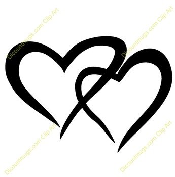 Double Heart Clip Art N24