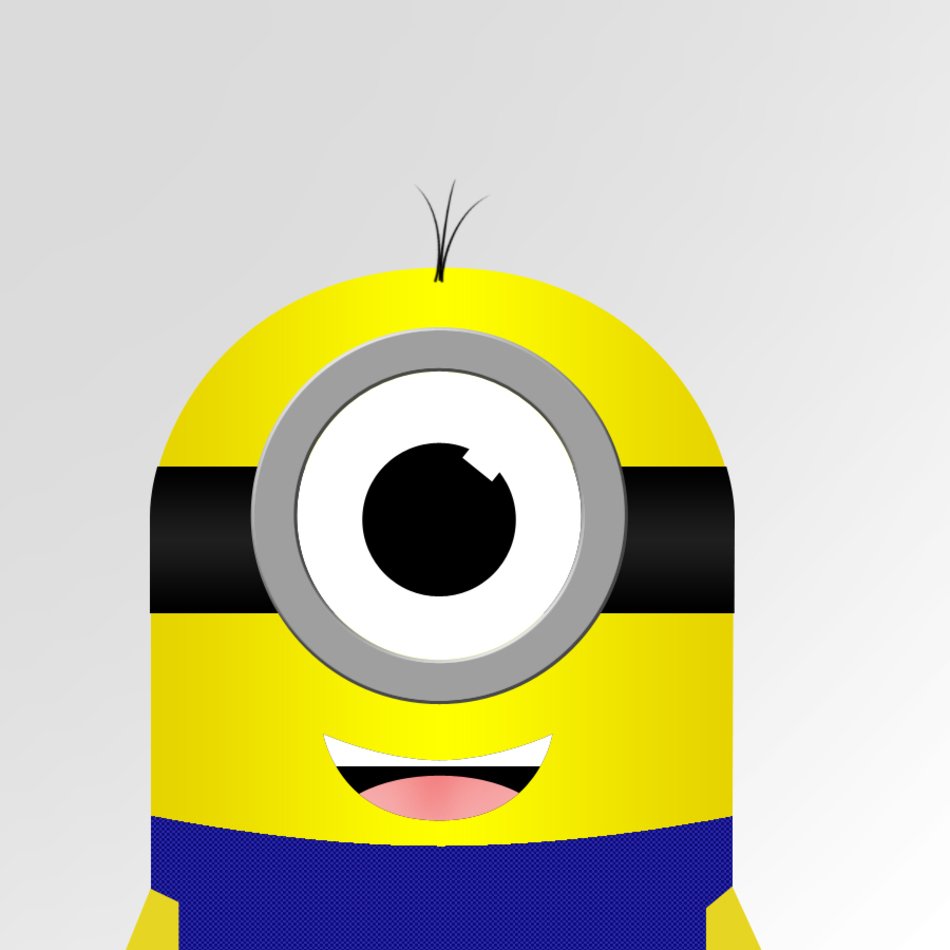 painted minion on gray background