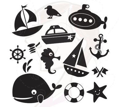 Nautical Baby Shower Clip Art N7