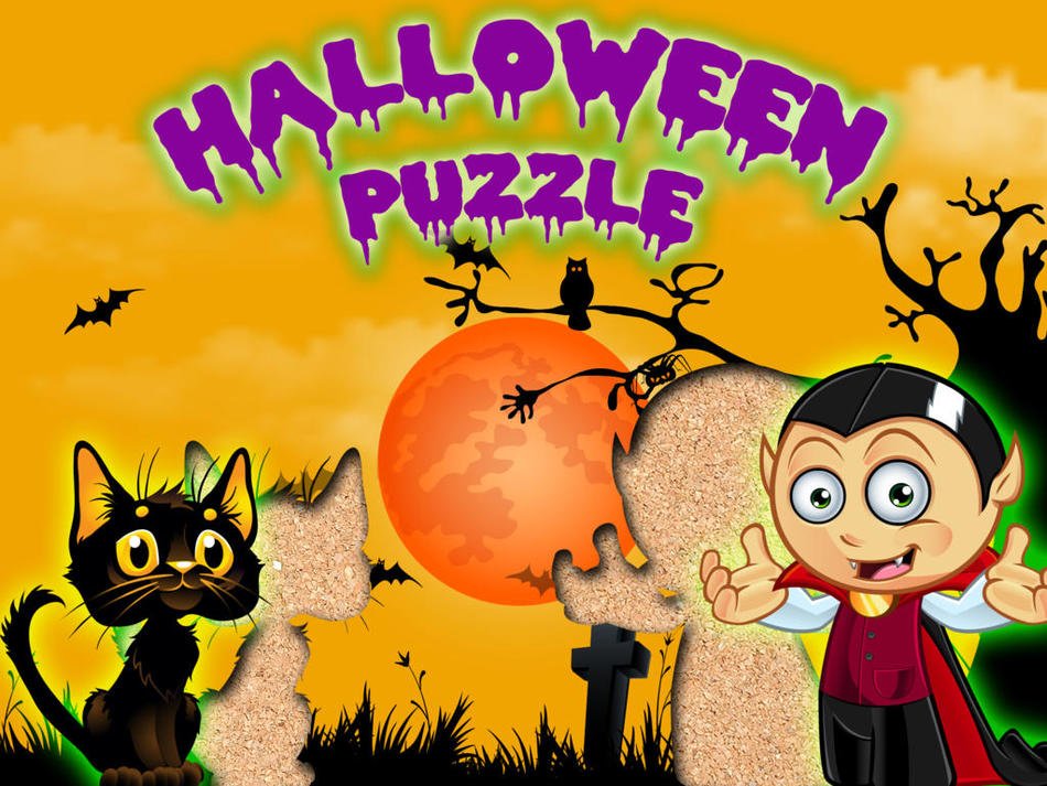 halloween puzzle drawing