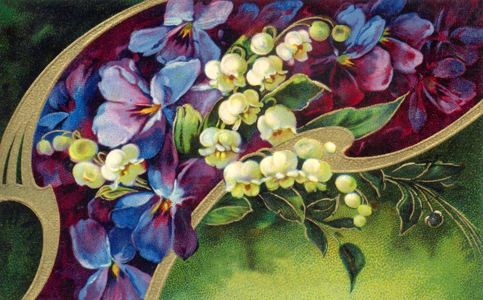 vintage watercolor drawing of flowers