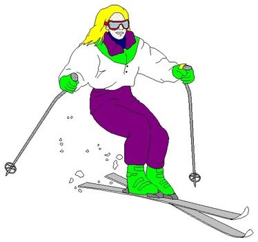Skiing Clip Art N38