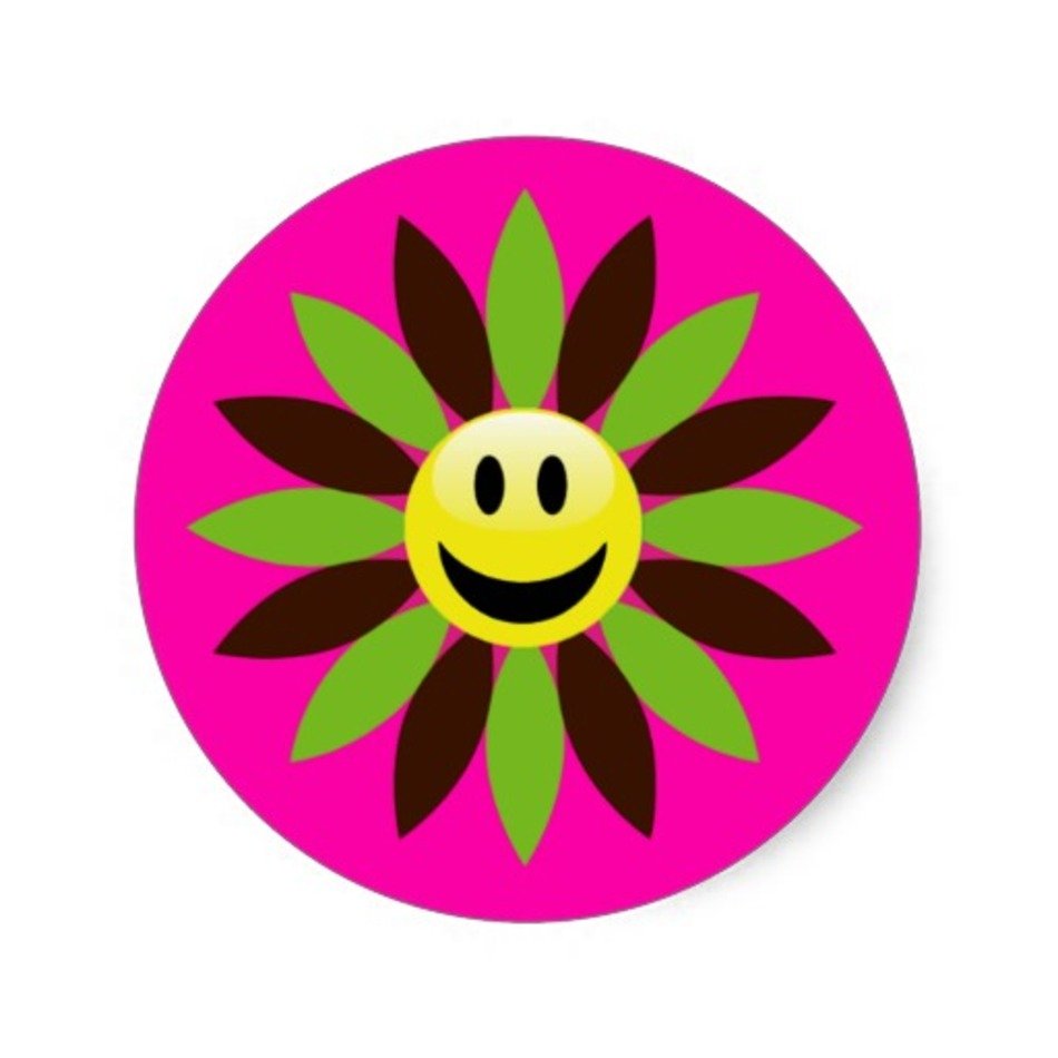 Flower Smiley Face Clip Art N10